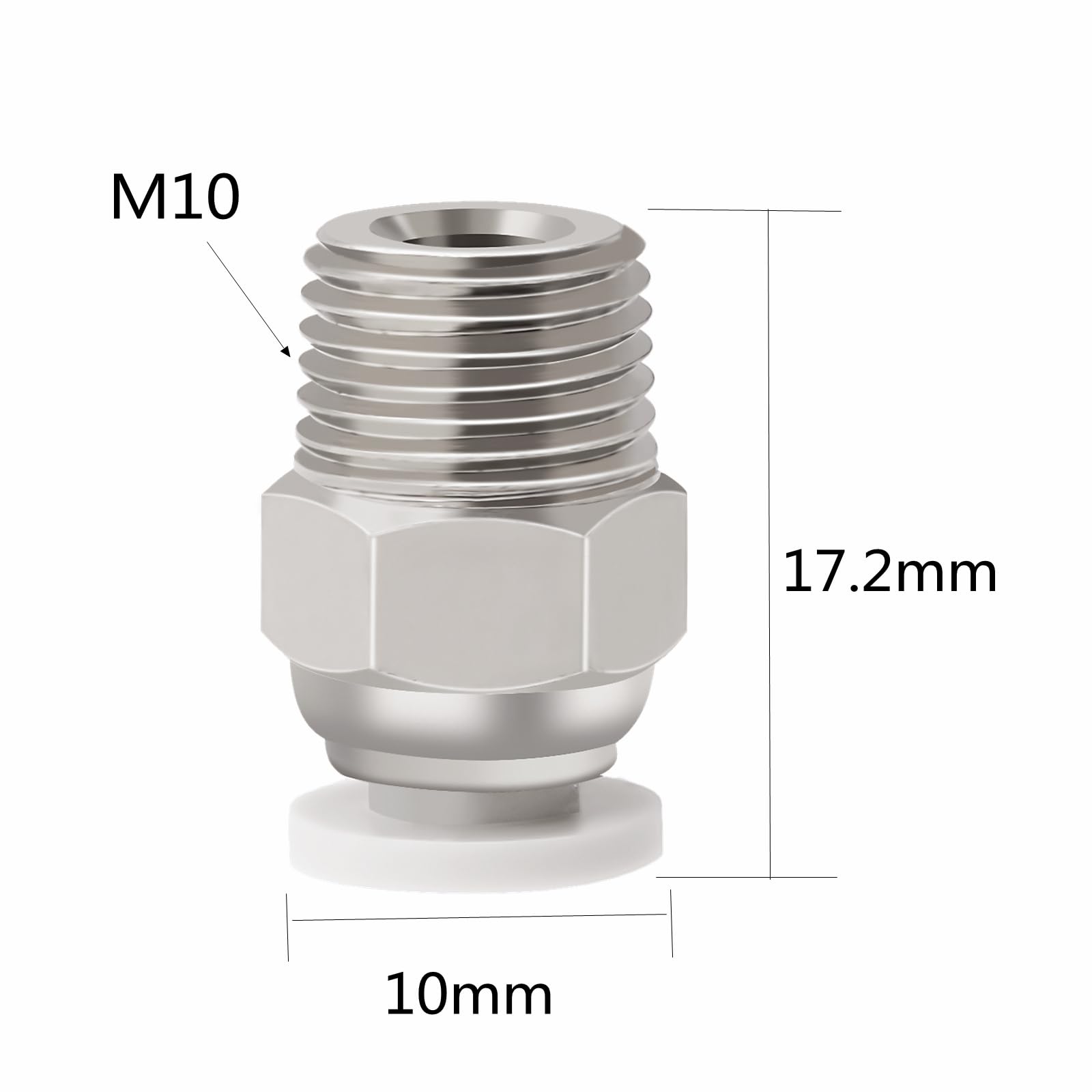 20 Stk. PC4-M10 Gerade pneumatische Verschraubung Zum Verbinden Drücken und PC4-M6 Schnelle