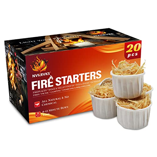 Nvkrvks Fire Starter Pods, Camping Fire Starters for Fireplace, Campfires, BBQ, Pit, Wood Stove