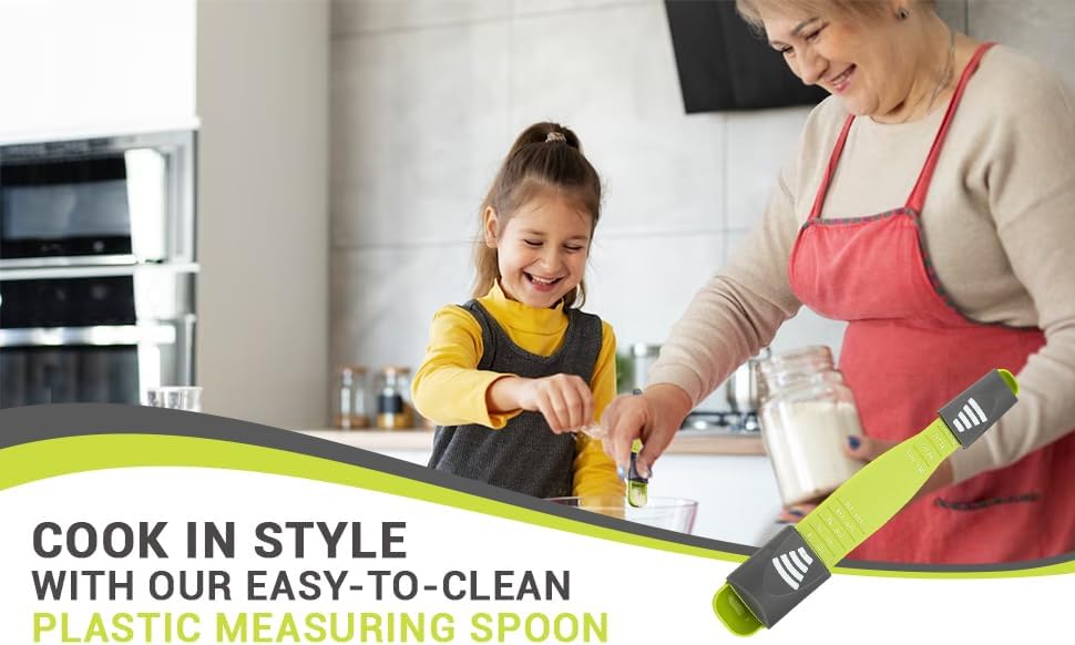 Miniatura 5 de Cuchara medidora ajustable 9 en 1  Herramienta de ahorro de espacio  Mediciones precisas  Para ingredientes húmedos y secos  métrico ml y gr