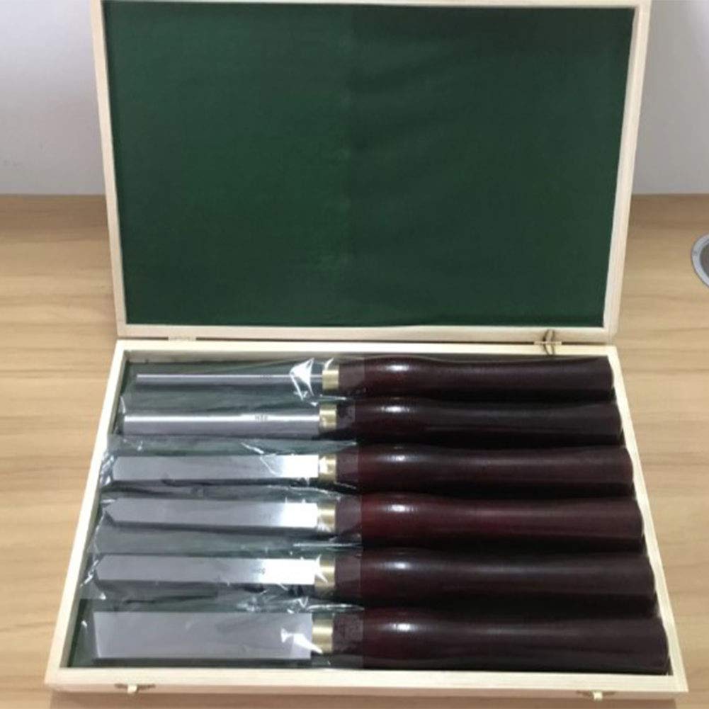 Set Di 6 Scalpelli Per Tornio ToAuto In HSS - Manici In Legno Duro, Puntali In Ottone E Custodia In Legno Inclusa - 2