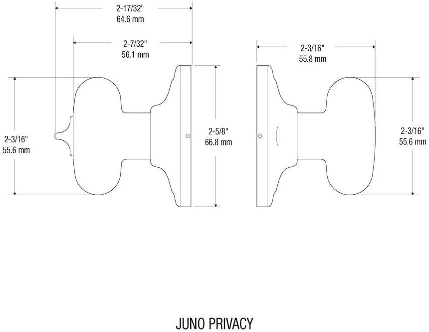 Kwikset Signature Series Juno Privacy Knob Lockset
