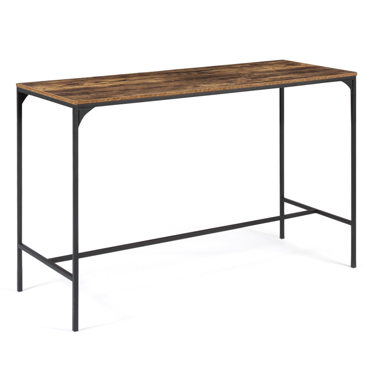 IDMarket - Ensemble Table Haute de Bar Dayton 150 cm et 6 tabourets Effet Vieilli Design Industriel