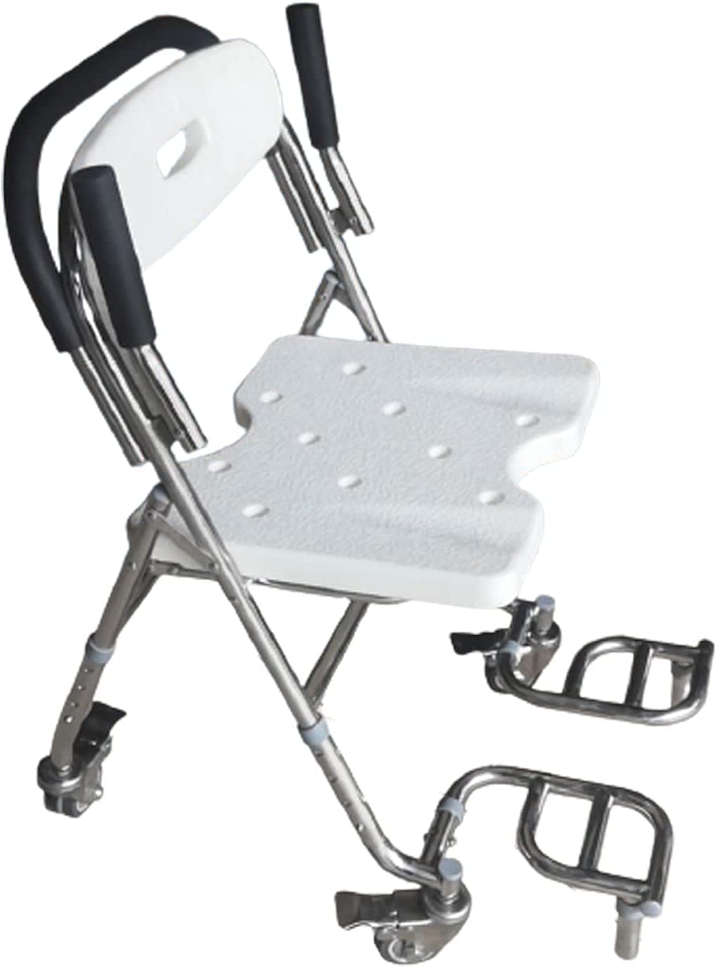 Chaise de douche pour handicapés et seniors avec dossier pour éviter les chutes en baignoire