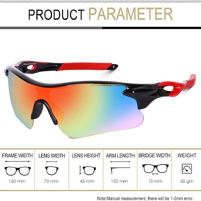 Image of Black Jones Sports Sunglasses for men and women Cycling Mountain Travelling Cricket Trekking Baseball Fishing Cycling Running Golf Motorcycle Tac Glasses UV400