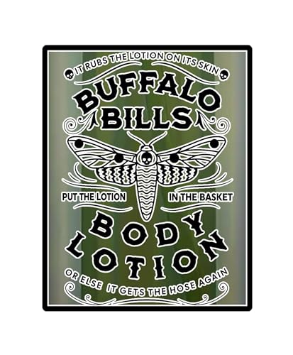 Silence of the Lambs Buffalo Body Lotion 16fl.oz. Apothecary Style Bottle with Pump Lid Horror Movie Home Décor Bathroom Gag Gift (Dark Apothecary Green)4