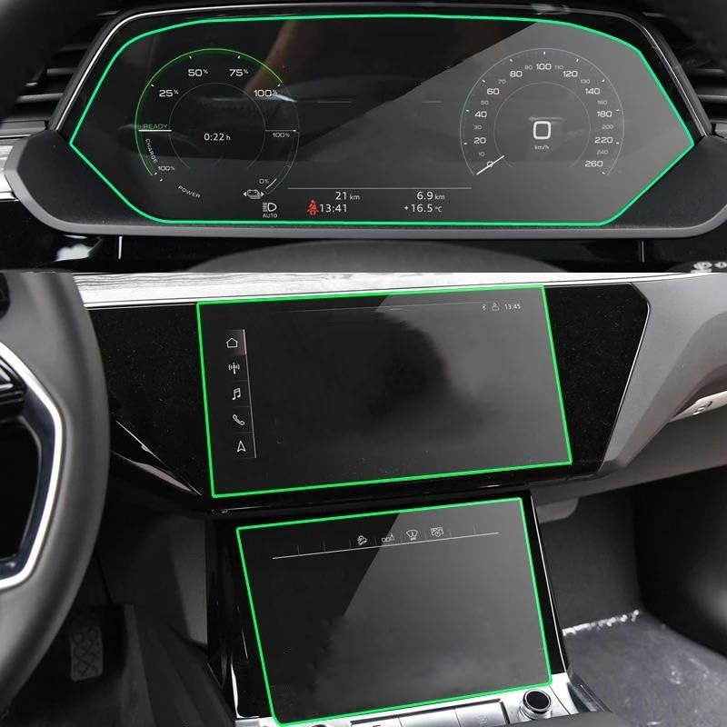 Protection écran E-tron verre trempé navigation GPS tableau bord 2018