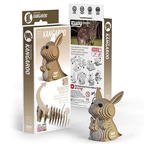 Eugy Kangaroo 3D Puzzle, 26 Piece Eco-Friendly Educational Learning Puzzles For Kids 6+ #TOP1