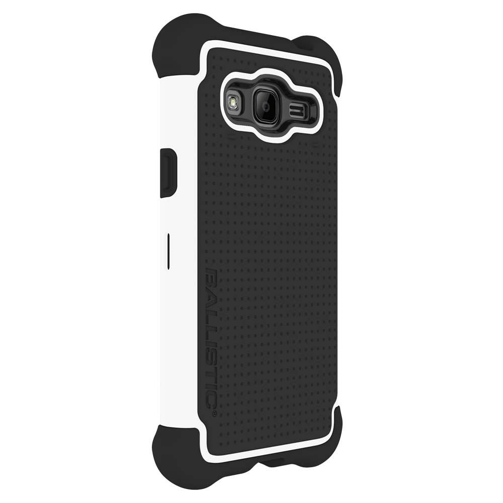 Ballistic TJ1708-A08N Tough Jacket Case for Samsung Galaxy J3 (2016), Samsung Galaxy Express Prime, and Galaxy AMP Prime - Black/White