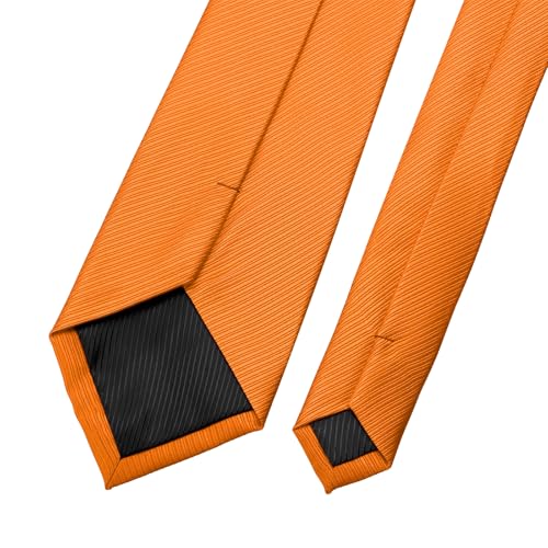 Image of KOOELLE Men's Ties Solid Pure Color Plain Neckties Formal Black Ties For Men