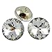 decotacks 1 inch [25mm] Flower Clear Crystal Upholstery Buttons with Metal Loop for Sofa and Headboards, 24pcs/pk BTN0725-2
