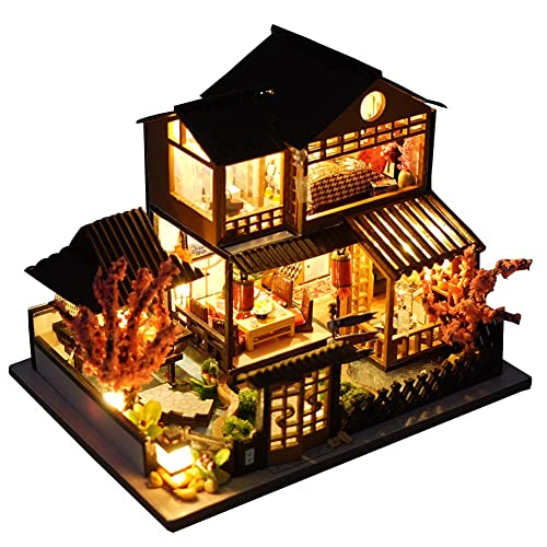 Maison De Poupée Miniature Avec Meubles - Style Moderne, Bois, Fait Main - Neuf