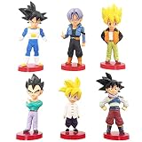 UZSXHJ Dragon Mini Figuras 8 Pcs Dragon Cake Topper Pastel Decoración Suministros,Goku Figures Pastel Decoración de Fiesta de Cumpleaños Suministros para Niños