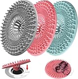 Hair Catcher Shower Drain, Bathroom Sink Stopper Hair Catcher, Silicone Shower Bathtub Drain Cover Strainer, Bath Tub Accessories Beard Trap Collector Remover Protector Essentials 3 Pack (Patented)