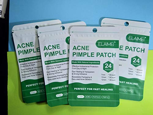96 Patches Acne Pimple Patch, Acne Care Pimple Patch Absorbing Round Pads, Blemish Covers - Hydrocolloid Bandages, Acne Spot Treatment for Face & Skin Spot Patch That Conceals Acne