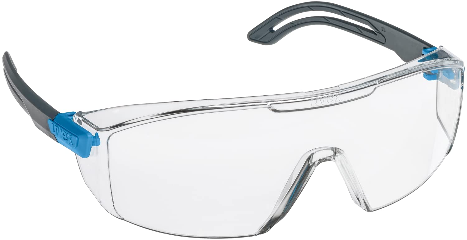 Uvex Gafas protectoras i-lite para trabajo y laboratorio, gafas de patillas ajustables