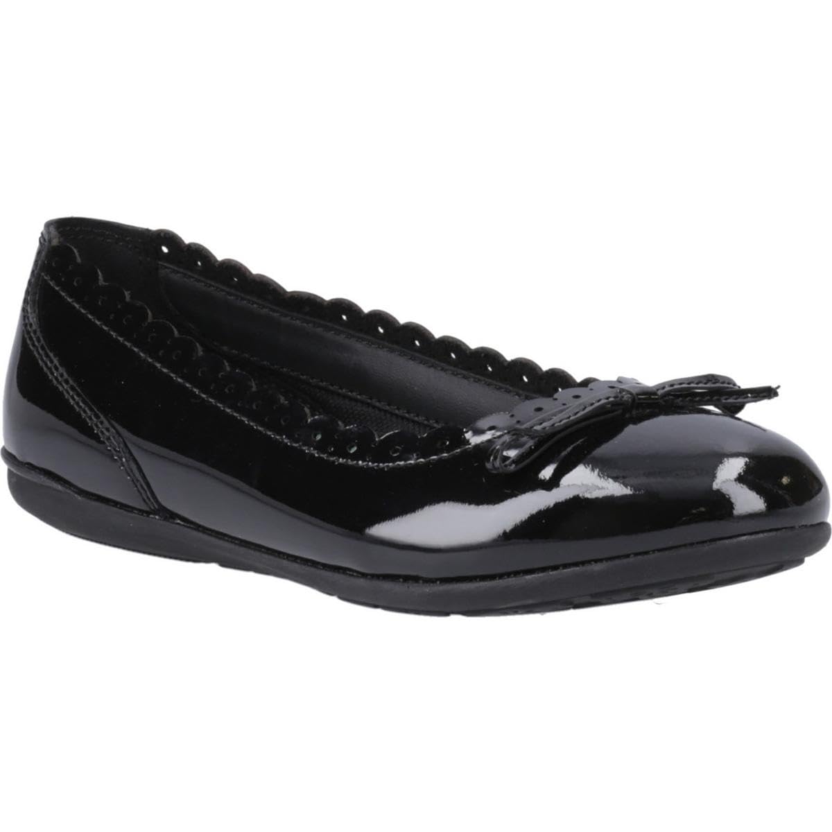 Hush Puppies Lillie Ballerina Pat Jnr, Black, 12 UK Child