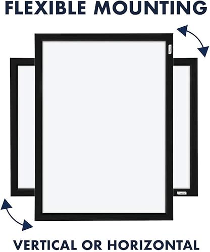 Miniatura 6 de Quartet - Pizarrón magnético de 43,1 x 58,4 cm, pizarrones blancos, pizarrones de borrado en seco, marco negro, paquete de 4 (MWDW1723M-BK)