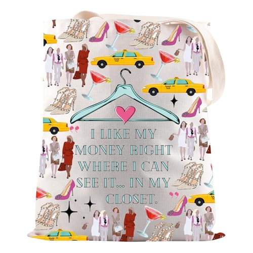 JNIAP SATC Quotes Gift I Like My Motney Right Where Tote Bag Romantic Comedies TV Show Gift, I Like My Motney