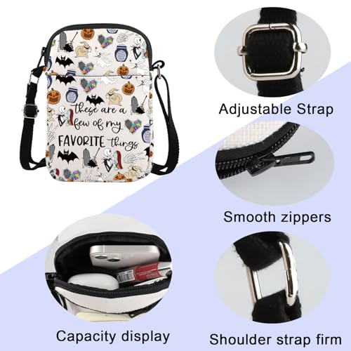 ENSIANTH Horror Movie Inspired Crossbody Purses Bag Spooky Zero Ghost Dog Lover Nightmare Skull Gift (CB)4