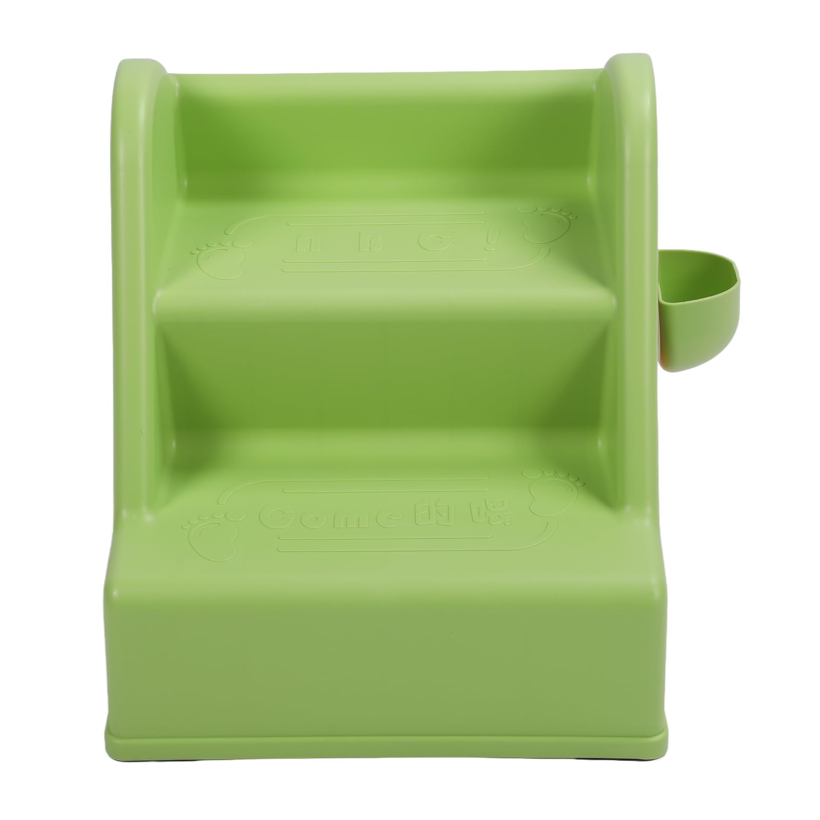 Pongnas Sgabello Pieghevole per Bambini a 2 Gradini con Paraspruzzi e Design Antiscivolo per Usare il Vasino e l'uso in Bagno Verde (GREEN)