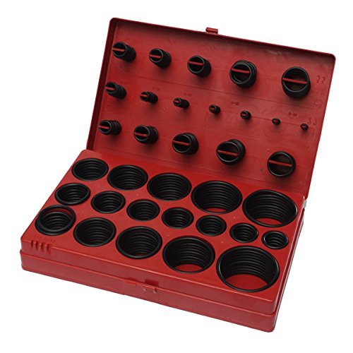 RanDal 419 pieces en caoutchouc joint torique joint plomberie garage assortiment ensemble avec etui