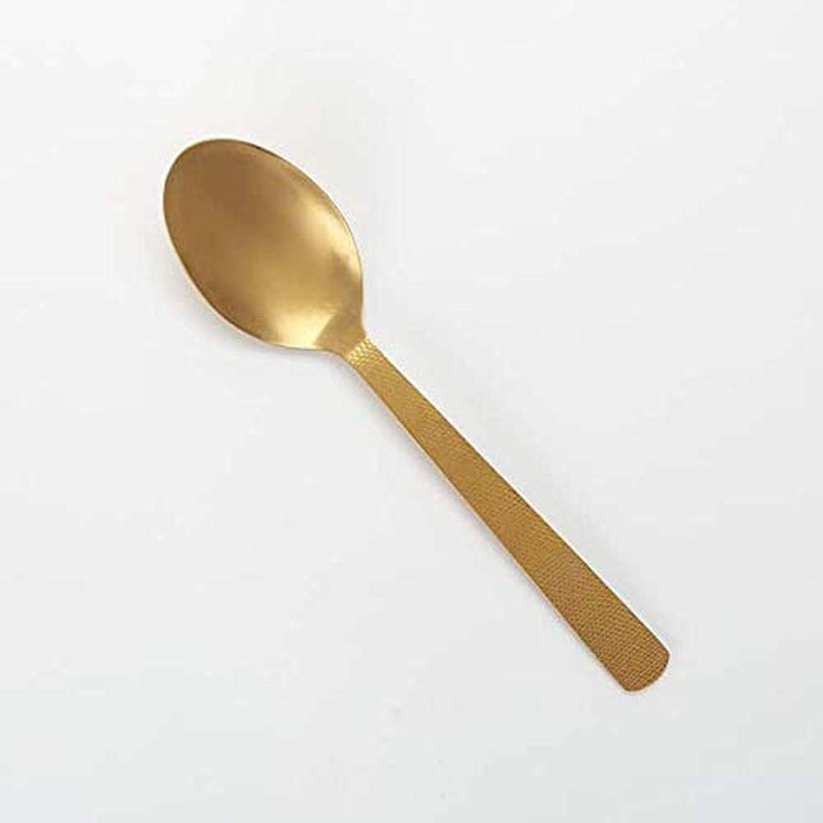 Hammered Solid Spoon by American Metalcraft – Stainless Steel, Gold, Model GVHSP10