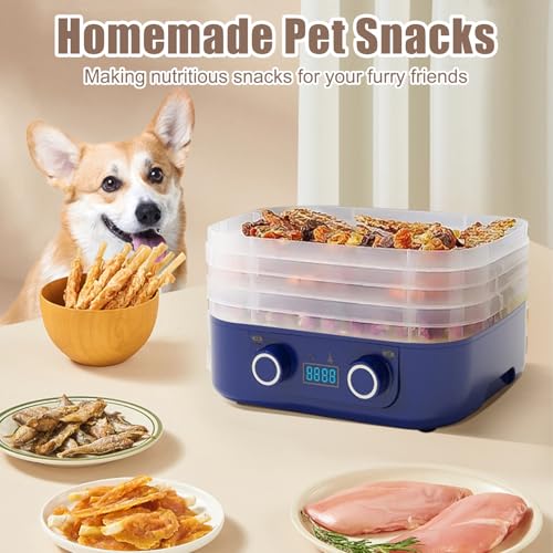 Food Freeze Machine with 5 Trays for Home, Food Dehydrator Machine, 48H Timer and Temperature Control Dehydrators for Food and Jerky, Herbs, Meat, Fruit, Dog Treats.