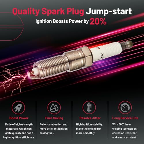 Image of BDFHYK Ignition Coil Pack UF491 and Iridium Spark Plugs 12578224 Compatible with Chevy Malibu HHR Cobalt Equinox Capitva Sport Buick LaCrosse Regal Verano GMC Terrain Pontiac Saab 9-5 Saturn Set of 4