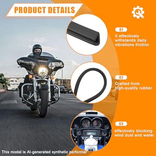 Image of 82-inch Batwing Inner Fairing Seal Strip Fits for 1996-2013 for Harley | 82 inch; fits Harley-Davidson Street Glide Electra Glide 1996-2013 Street Glide, Electra Glide FLHX FLHTC; blocks wind dust water