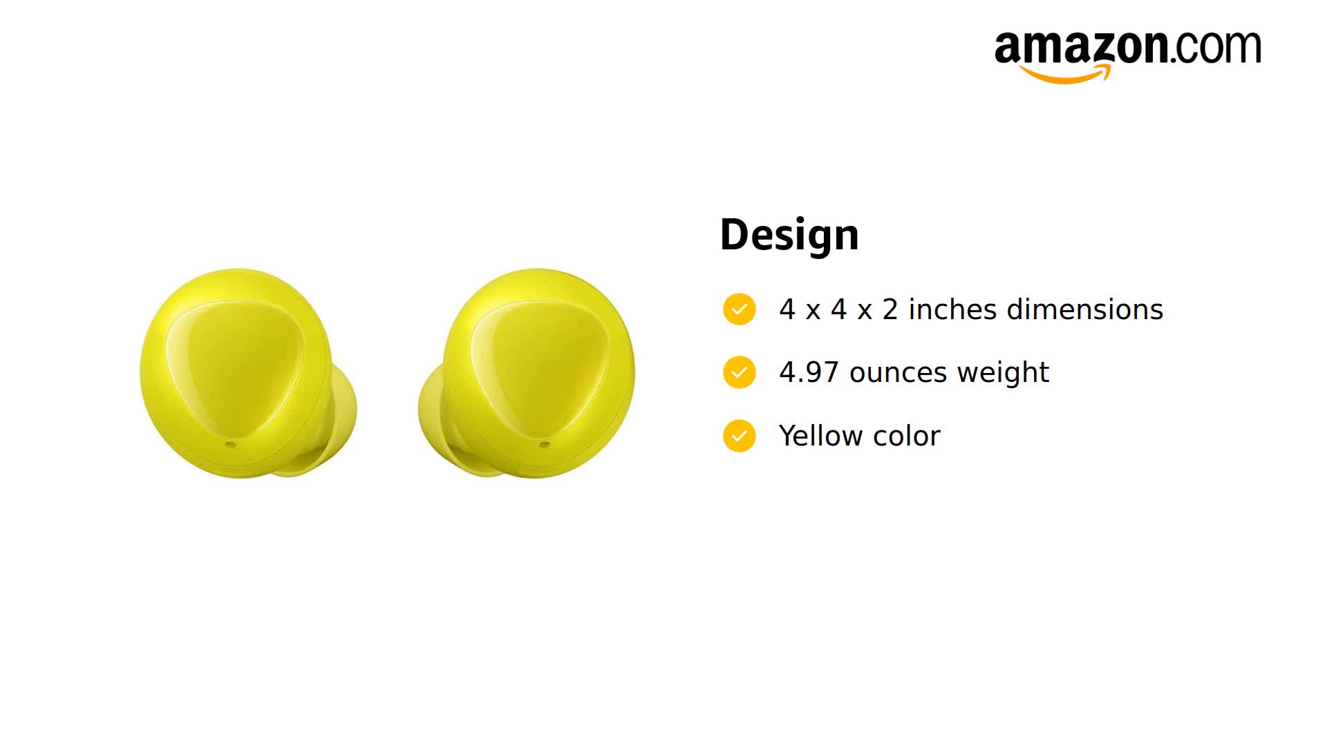 SAMSUNG - !Samsung Galaxy Buds ワイヤレスイヤホン イエロー(02-1 SAMSUNG Galaxy Buds, Yellow (Charging Case Included