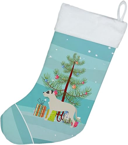 Miniatura 2 de Caroline's Treasures Dogo Argentino - Calcetines navideños con diseño de árbol de Navidad, multicolor
