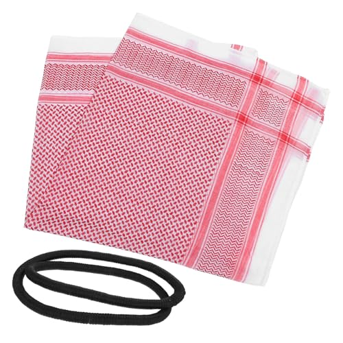 Pañuelo árabe rojo de hombre transpirable que protege cabello y cuello