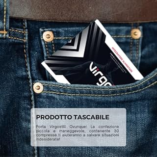 VirgoStill Integratore Sessuale per Uomo - Azione Istantanea e Prolungata per Aumentare Vigore, Prestazioni e Resistenza - 1200mg a Base di Taurina e Vitamine - 30 Pillole