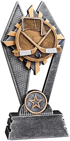 Express Medals (1-3-5 Pack) of 7 inch Sun Ray Resin Hockey Trophy Award with Engraved Personalized Plate SR107