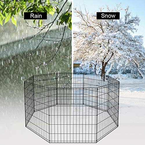 Image of BestPet | Foldable Dog Playpen | 30 Inch, 8 Panels | Metal Pet Exercise Pen