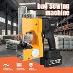 Bag Sewing Machine High Speed Bag Sealing Machine Bag Closer Bag Closing Machine Bag Stitching Machine Industrial Sewing Machine Bag Stitcher for Sack Woven Kraft Paper Bag Sealing (Yellow)