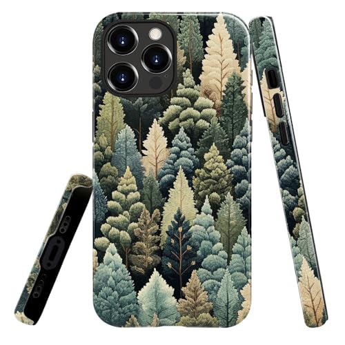 Coque iPhone 15 Pro Max cadeau de Noël idéal en TPU antichoc au motif végétal luxuriant