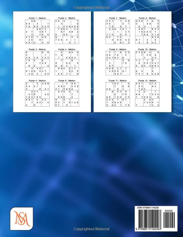 Miniatura 2 de Sudoku for Adults Over 1000 Medium, and Difficult Puzzles for Advanced Solvers - Take Your Sudoku Skills to the Next Level with a Vast Collection of