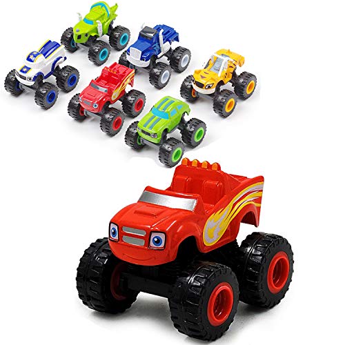 VI AI Blaze y los Monster Machines - Juego de camiones de juguete, ideal como regalo para niños (6 piezas)
