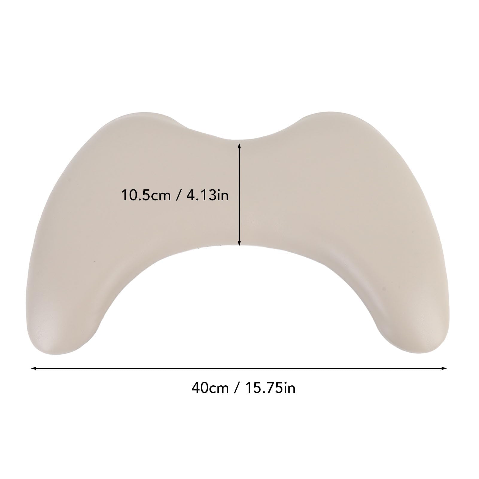 Alomejor Reposabrazos de Cuero PU para Uñas, Almohadilla de Mano para Manicura en Forma de U, Reposabrazos Cómodo para Tecnología de Uñas (Beige)