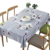 Ruankenshop Manteles Planta Estampado Falda Mesa Camilla Mantel Impermeable Mantel PVC Mantel Antimanchas TischläUfer Vintage Mesa Camilla Rectangular Mesa Camilla 135X135,Grey