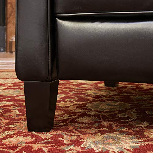 Sillón reclinable piel negro compacto miniatura 6