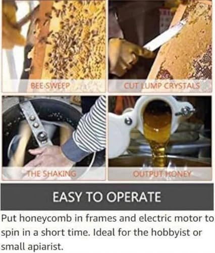 Aggiornato 3 Telaio Elettrico Miele Estrattore Separatore, Food Grade In Acciaio Inox Honeycomb Spinner Drum Estrazione Apiario Centrifuga Attrezzatura