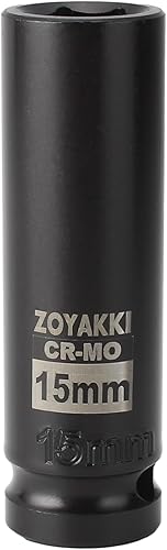 Miniatura 65 de Enchufe de impacto de 6 PT de 1/2" x 0.827 in de profundidad, CR-MO, 1/2 pulgada de accionamiento de 6 puntos para una fácil extracción