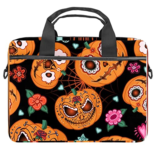 Sac ordinateur portable 13.3 bandoulière coloré housse pc 14 pouces motif halloween