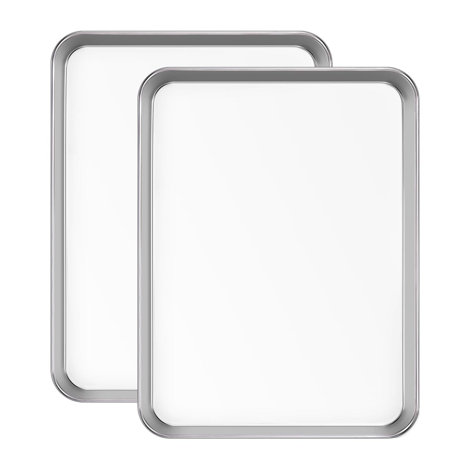 2-Pack Stainless Steel Baking Sheet Set â€“ 16x12x1 Inch Commercial Grade Cookie Sheets, Heavy Duty Non-Warping Oven Safe Pan for Baking, Roasting & Cooking