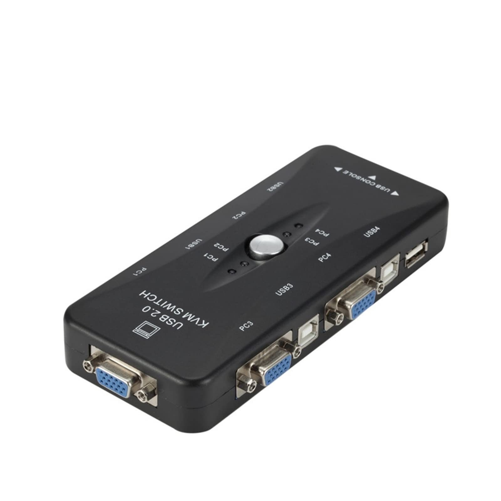 CUDTAPI 4 Port Kvm Switch USB 2.0 VGA Splitter Printer Mouse Keyboard Pendrive Share Switcher 1920 * 1440 Box Adapter(VGA 4 Port)