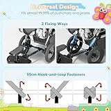 JoyCushy Buggy Board, Universal Buggy Board with Seat for Children, Kiddy Board for Toddlers from 2-6 Years, Load 25 Kg, Fits 99% of Prams (Black) - Image 5