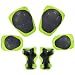 [Diamond Talk] Sports Protective Gear Safety Pad Safeguard (Knee Elbow Wrist) Support Pad Set Equipment for Kids Youth Roller Bicycle BMX Bike Skateboard Protector Guards Pads(3 Pcs Green)