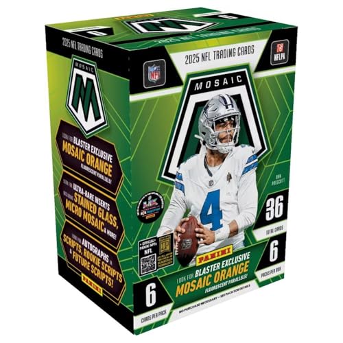 2025–26 Panini Mosaic Football Blaster Box – Retail Exclusive Mosaic Parallels & Inserts – NFL...